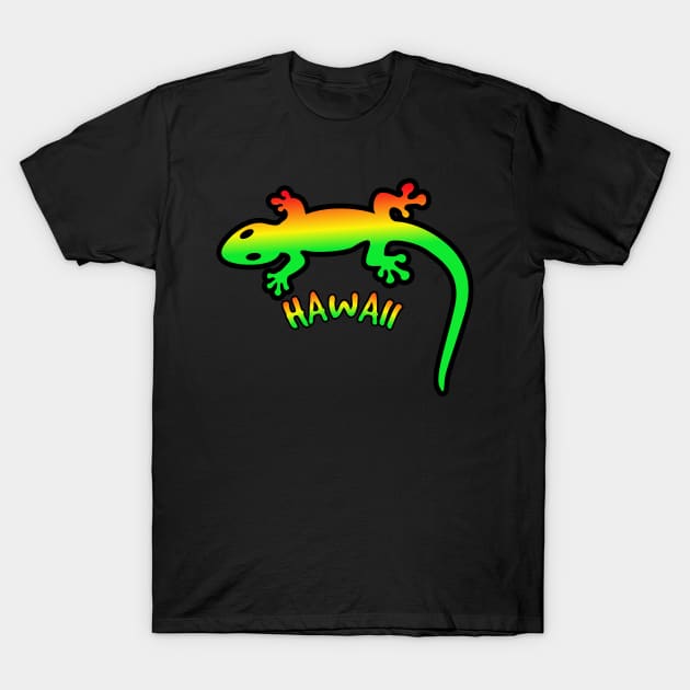 Hawaiian lucky gecko t-shirt T-Shirt by Coreoceanart